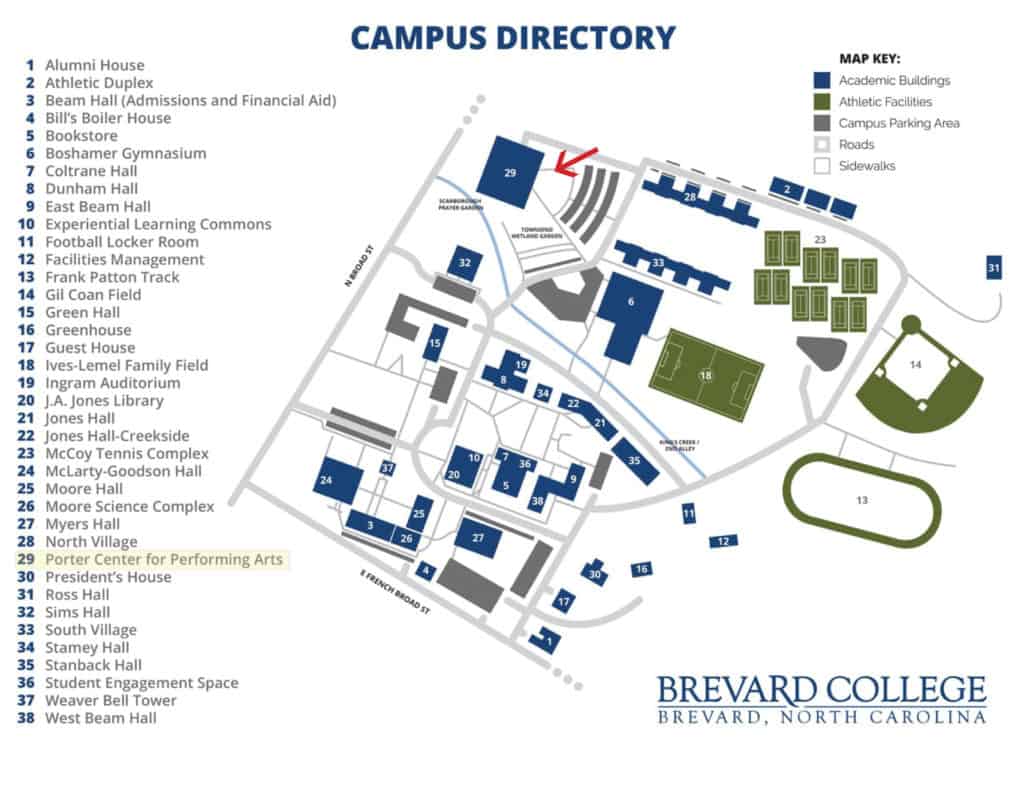 Brevard College Map
